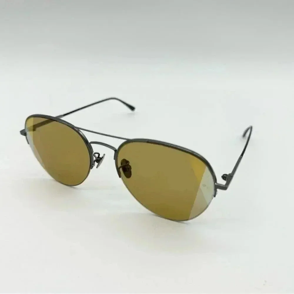 Bottega Veneta Unisex Sunglasses - Silver Metal Aviator Frame | BV0247S